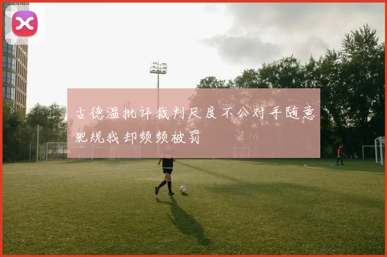 古德温批评裁判尺度不公对手随意犯规我却频频被罚